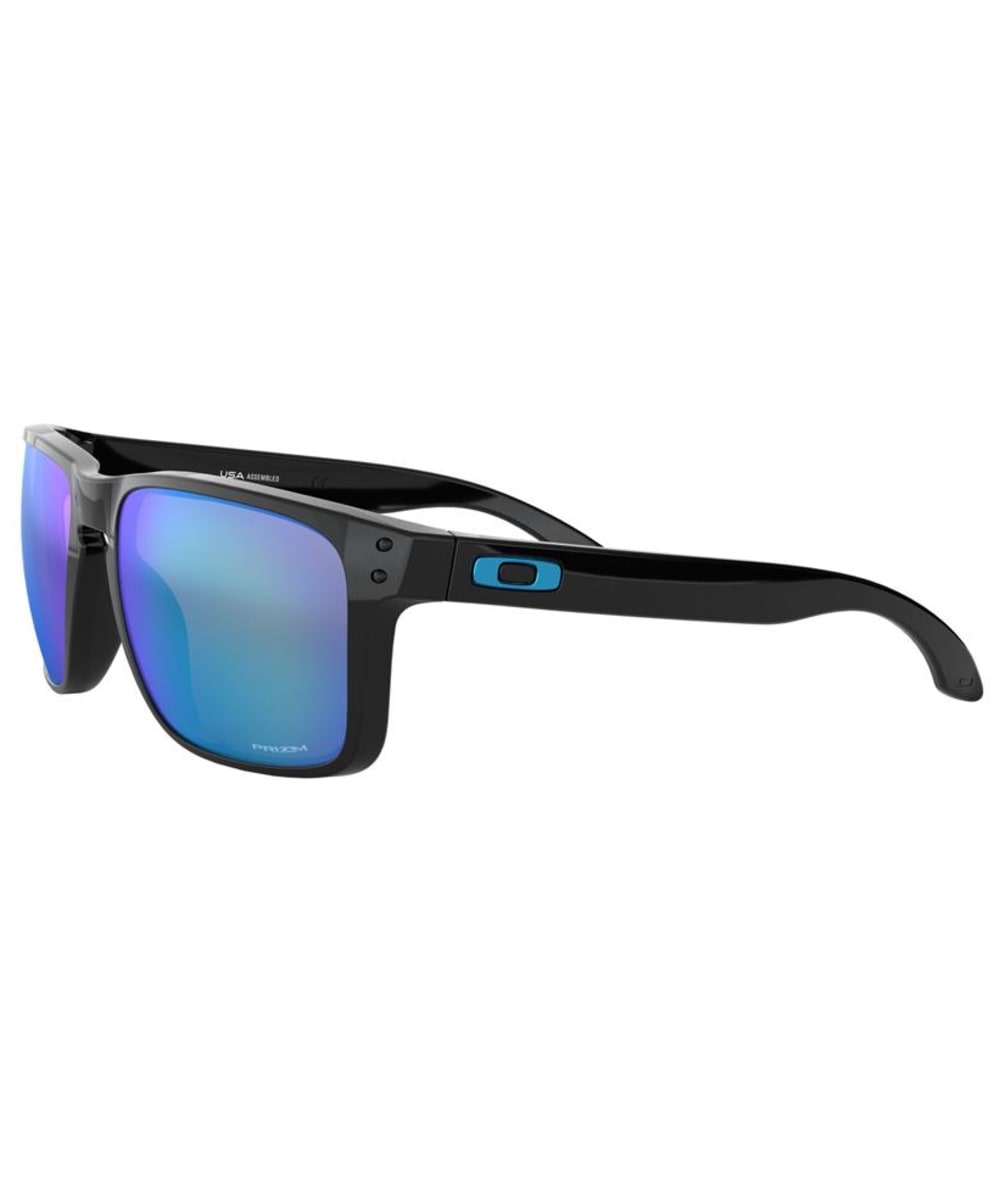View Oakley Holbrook XL Wide Face Sunglasses Prizm Sapphire Lens Polished Black One size information