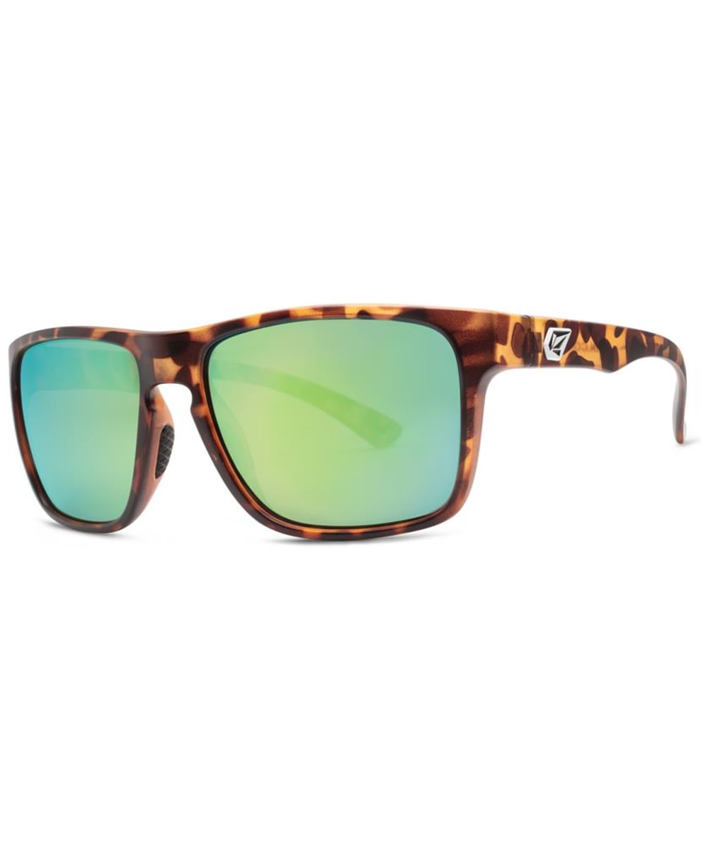 View Mens Volcom Trick Sunglasses Matte Tort Green Polarized Martini Olive One size information