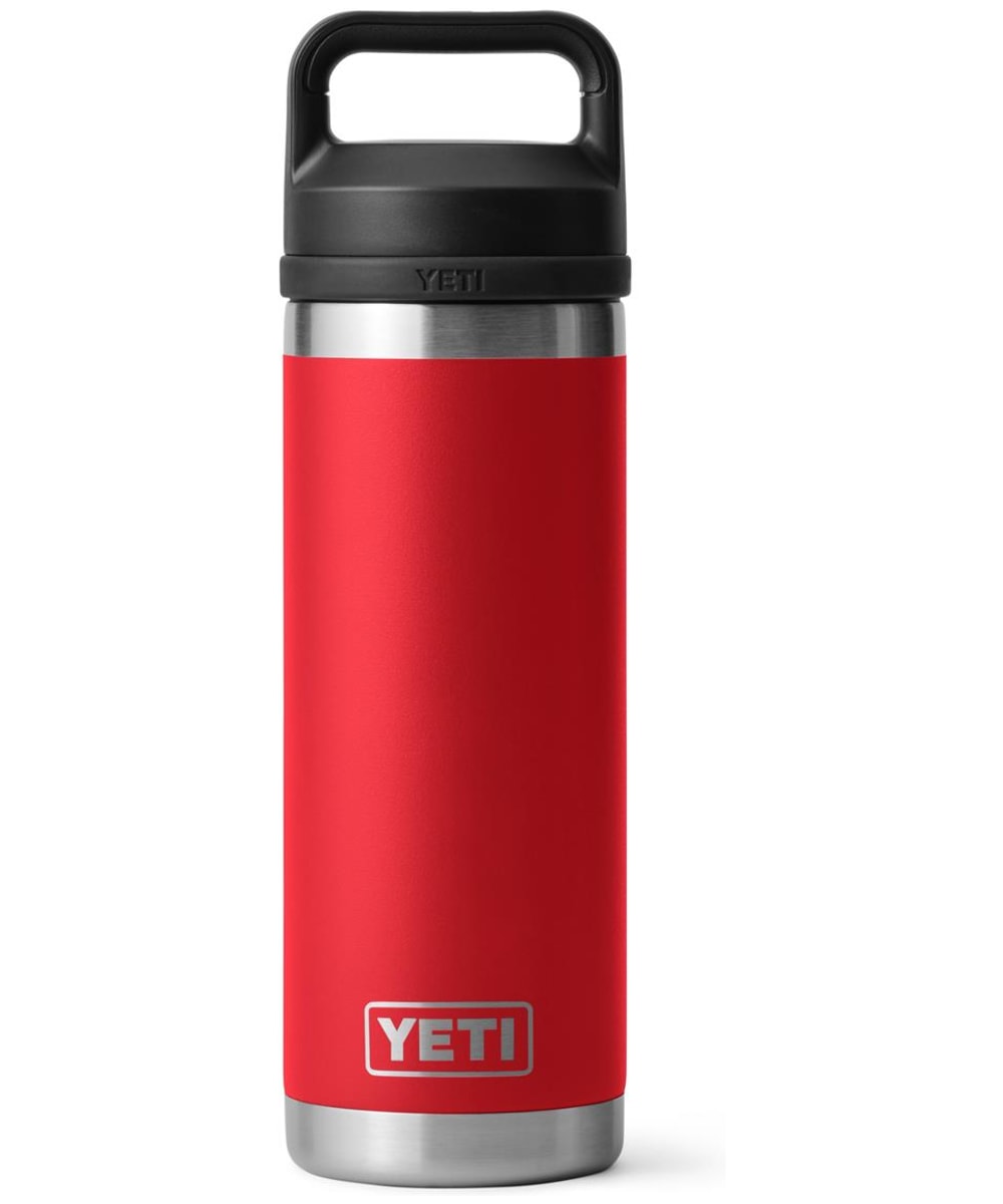 View YETI Rambler 18oz Stainless Steel Vacuum Insulated Leakproof Chug Cap Bottle Rescue Red UK 532ml information