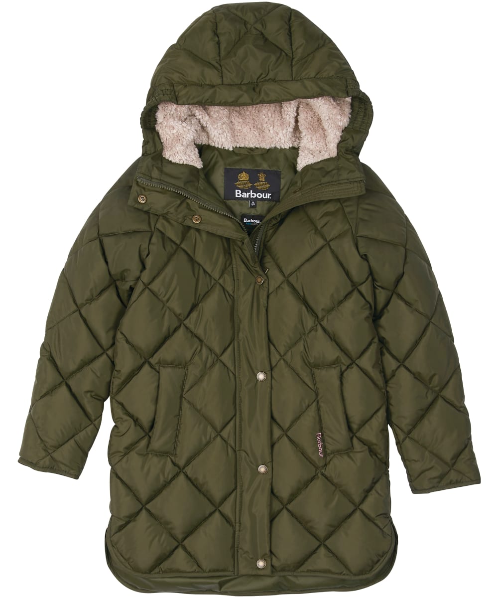 View Girls Barbour Sandyford Quilted Jacket 69yrs Olive 67yrs S information