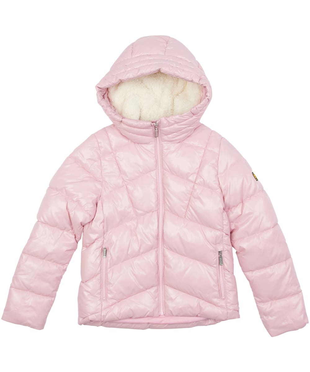 View Girls Barbour International Valle Quilted Jacket 1015yrs Candy Pink XL 1213yrs information