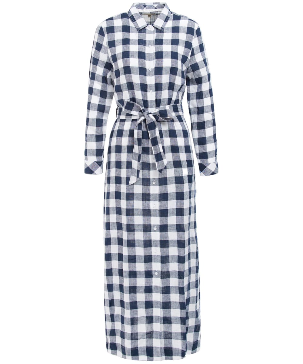 View Womens Barbour Marine Maxi Dress Navy Check UK 14 information