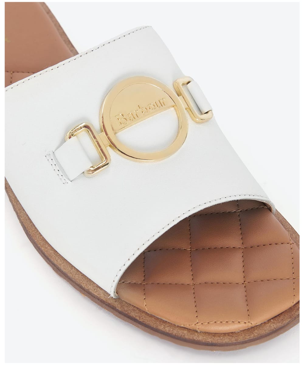 Barbour slippers womens gold on sale