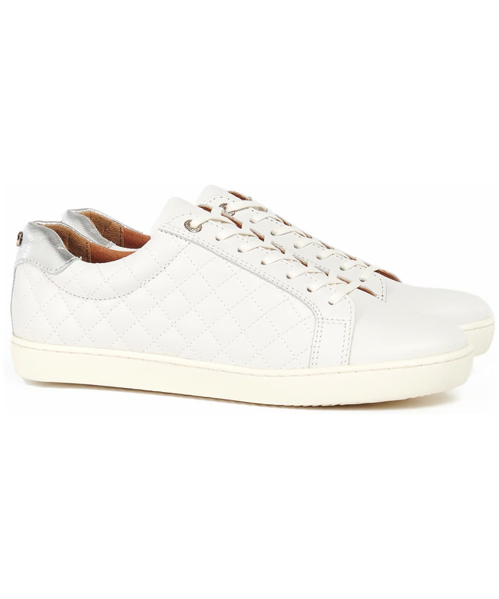 View Womens Barbour Cosmo Trainers White Leather UK 5 information