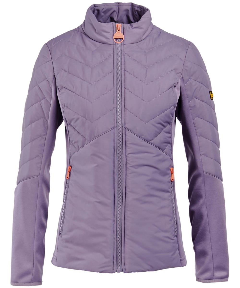 View Womens Barbour International Grainger Quilted Sweat Jacket Moonscape UK 14 information