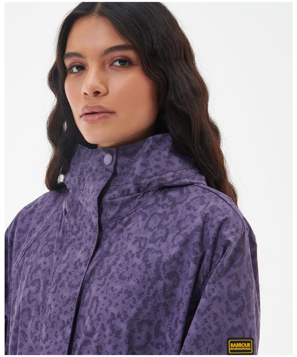 Women s Barbour International Printed Woodvale Showerproof Jacket