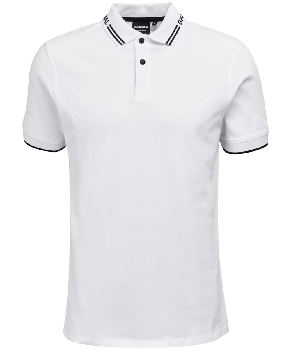 View Mens Barbour International Bates Polo Shirt White UK S information