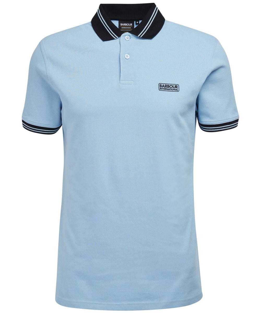 View Mens Barbour International Tracker Polo Faded Blue UK S information