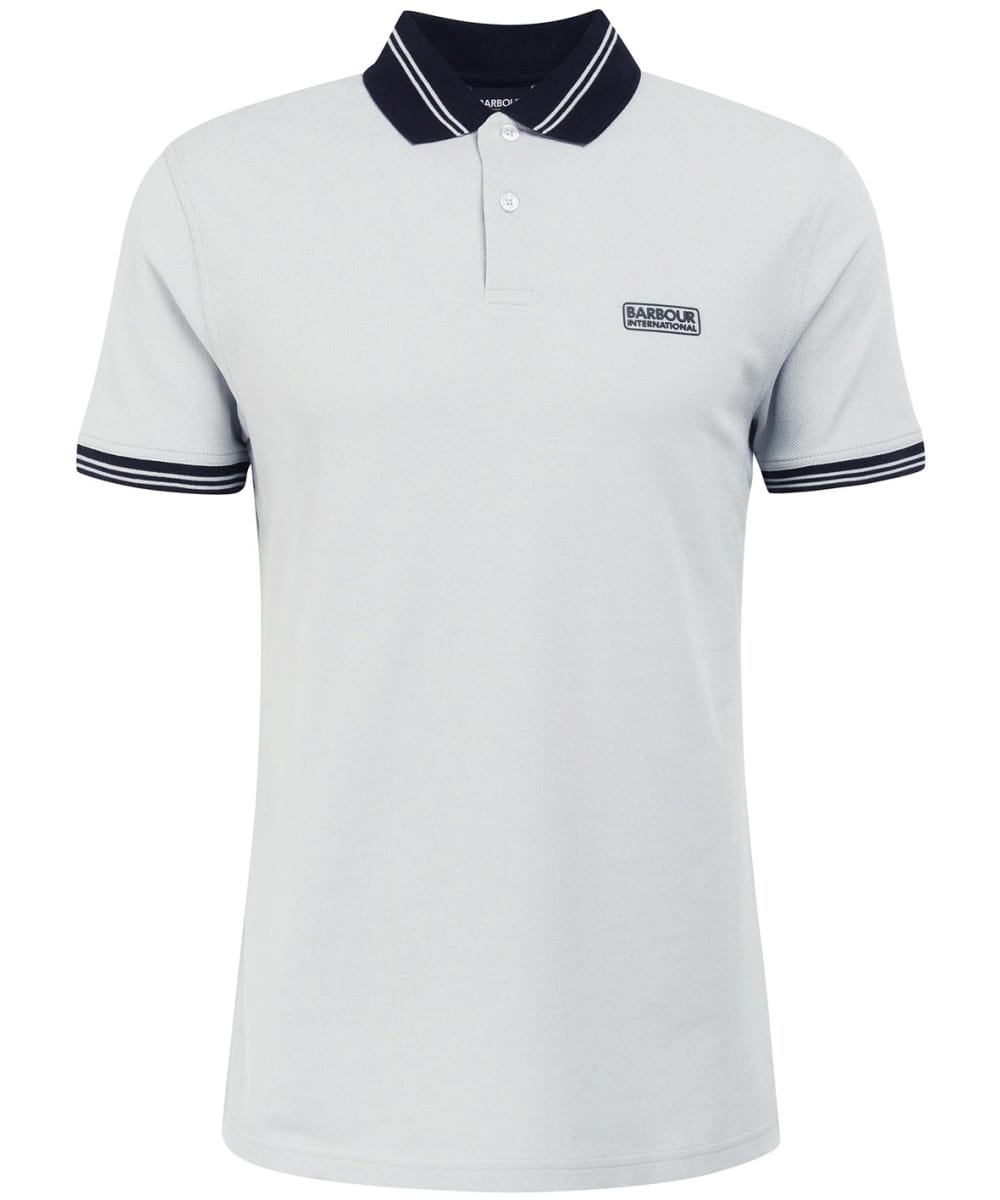 View Mens Barbour International Tracker Polo Silver Ice UK L information