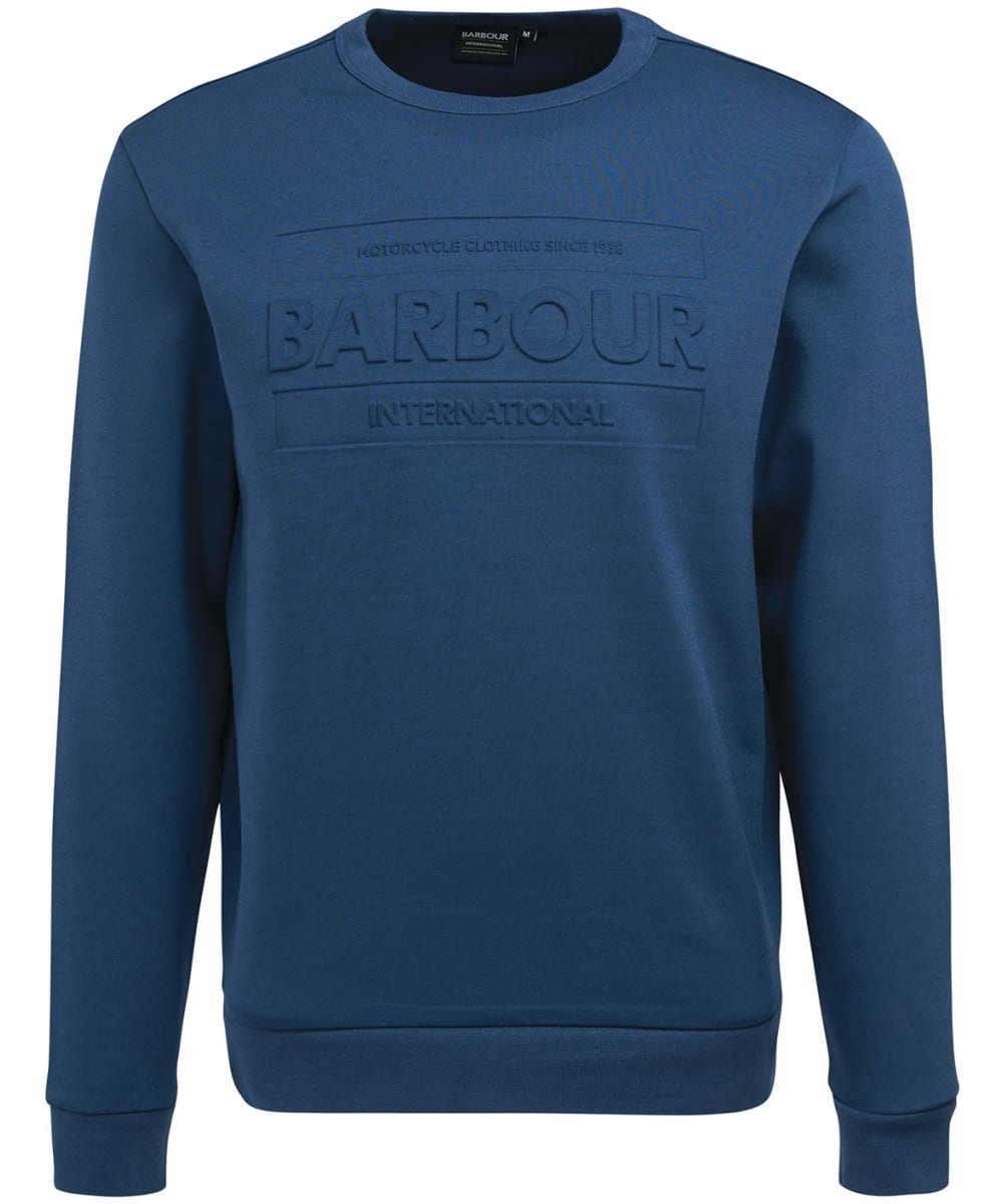 View Mens Barbour International Stamp Crew Sweater Dark Denim UK XL information