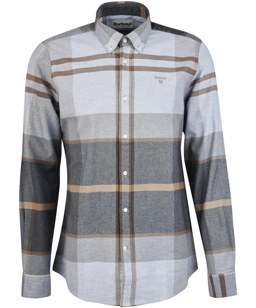 View Mens Barbour Iceloch Tailored Shirt Greystone UK M information
