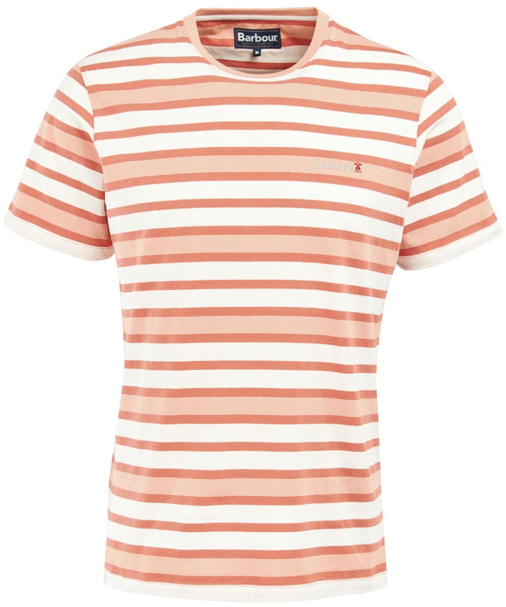 View Mens Barbour Crundale Stripe TShirt Faded Orange UK XL information