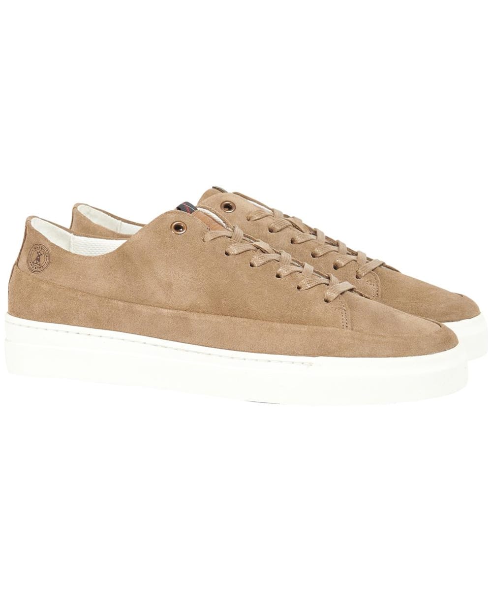 View Mens Barbour Lago Trainers Sand Suede UK 8 information