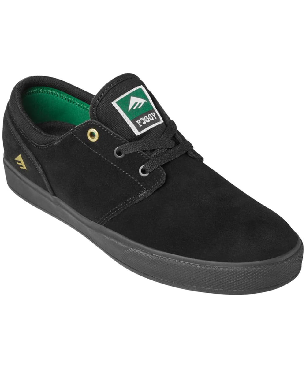 View Mens Emerica Figgy G6 Breathable Suede Skate Shoes Black UK 7 information