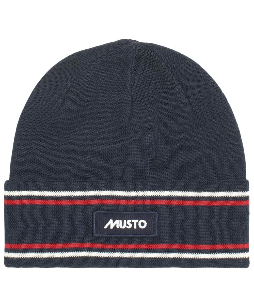 View Musto 64 Stretch Knitted Beanie Navy One size information
