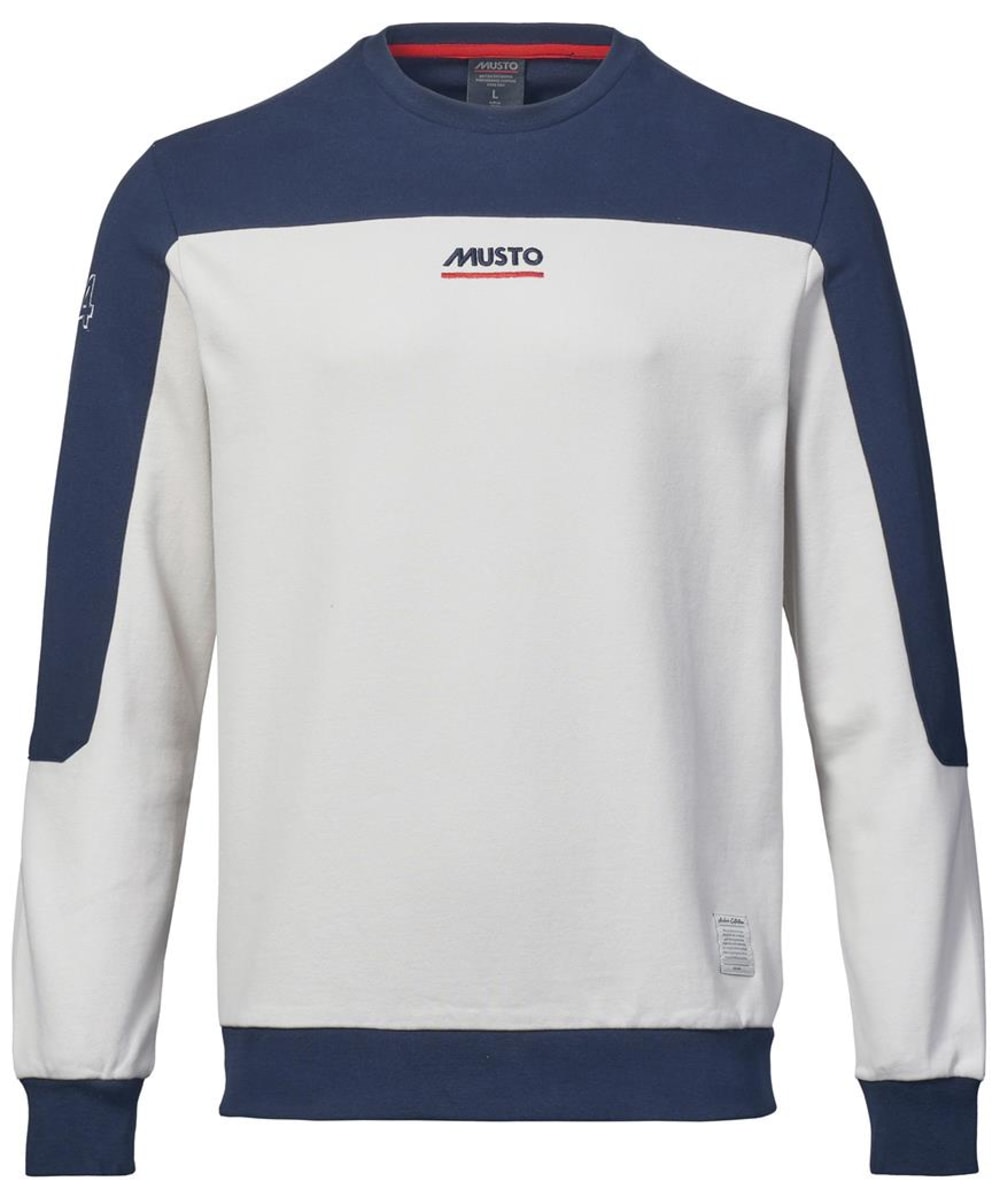 View Mens Musto 64 Crew Neck Sweatshirt Platinum Navy UK XL information