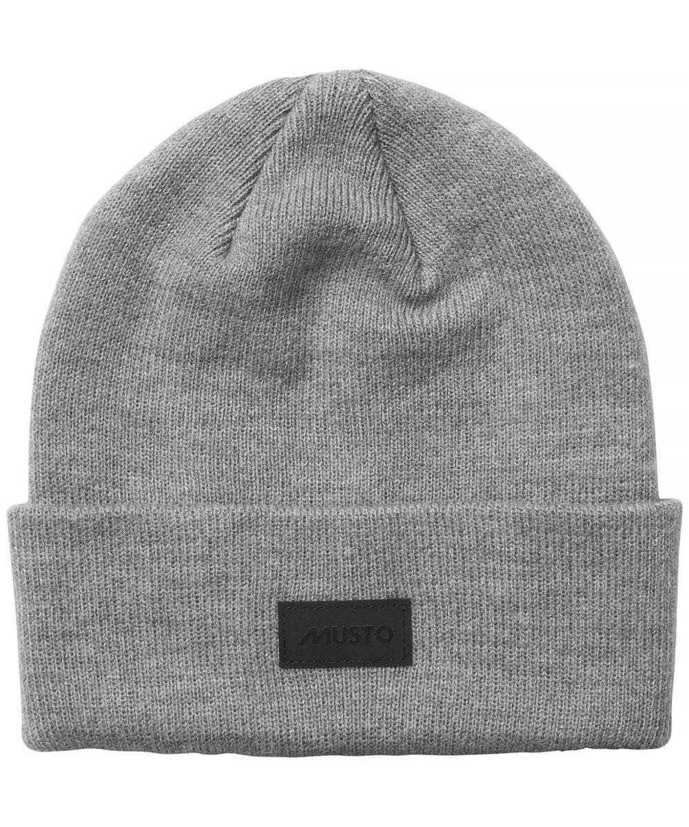 View Musto Shaker Cuff Knitted Beanie Hat Grey Marl One size information