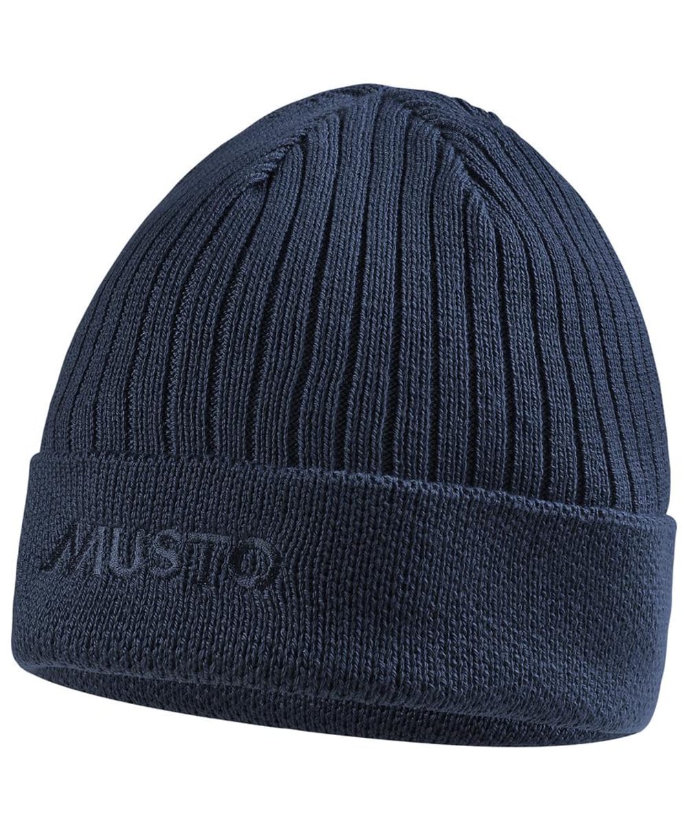 View Musto Marina Quick Drying Knitted Beanie Hat Navy One size information