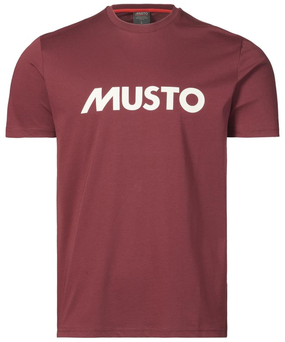 View Mens Musto Corsica Graphic Short Sleeved TShirt 20 Windsor Wine UK XL information