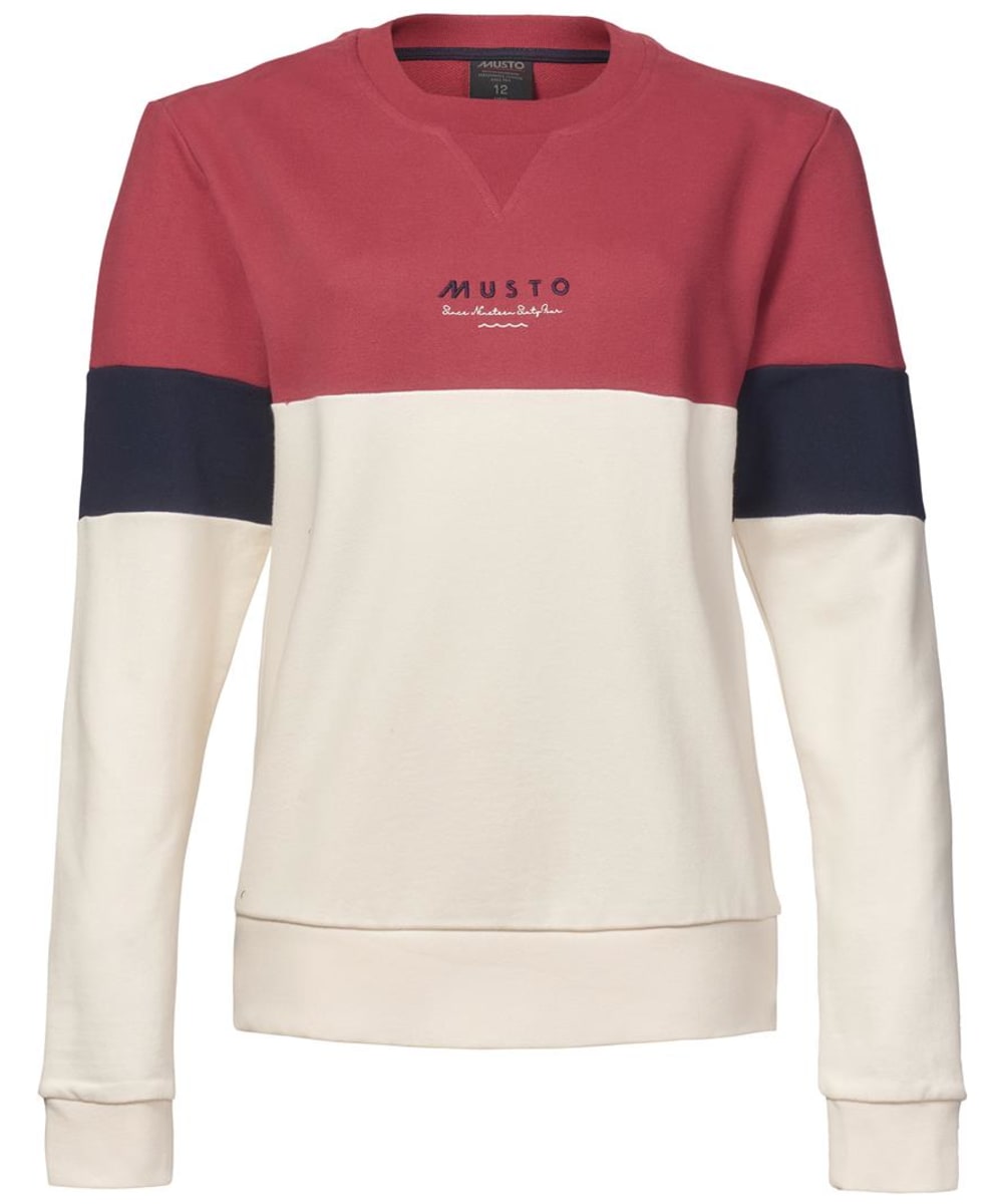 View Womens Musto Marina Tri Colour Sweatshirt Antique Sail White Astro Dust UK 10 information