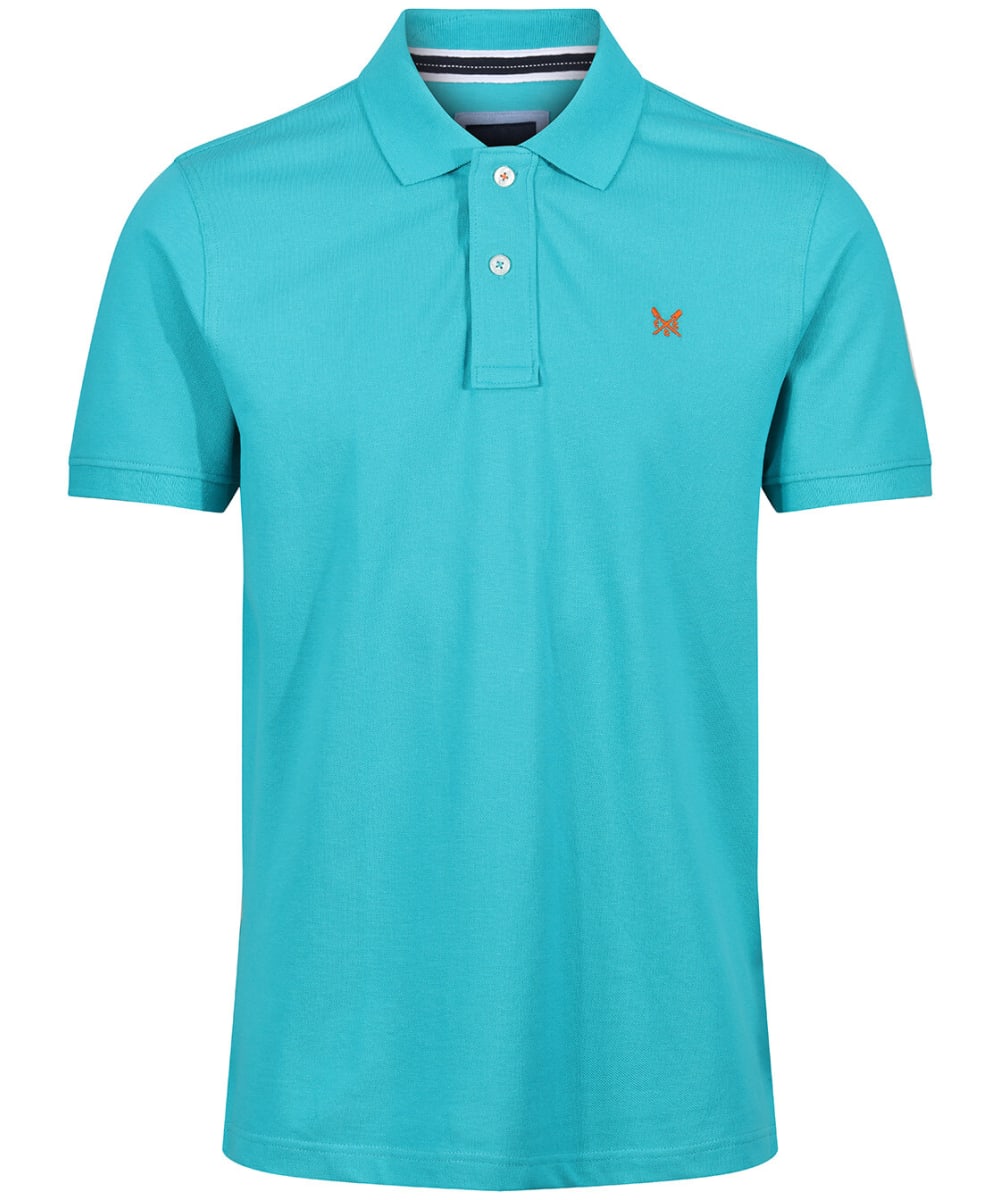 View Mens Crew Clothing Classic Pique Polo Shirt Viridian Green UK XXL information
