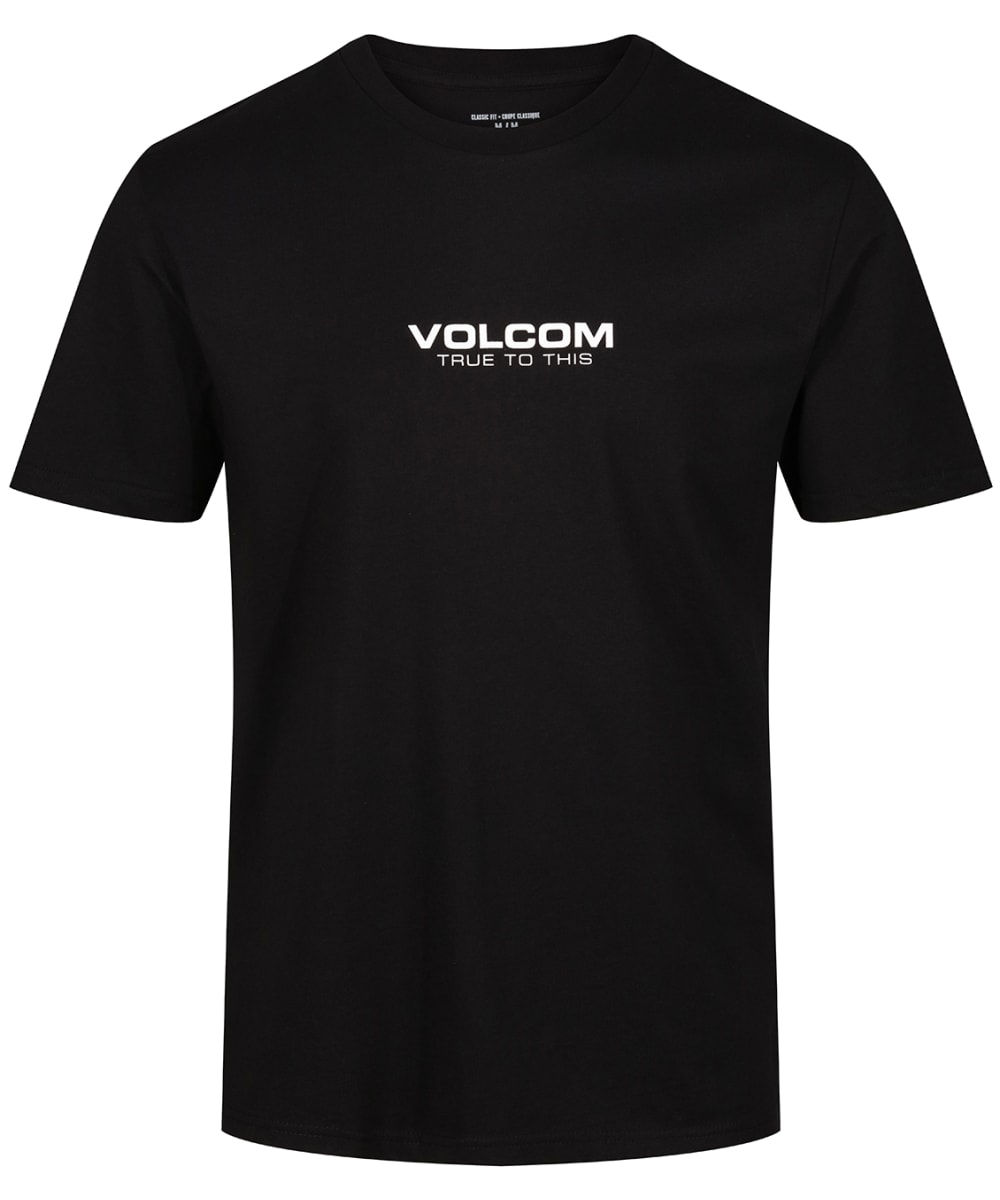 View Mens Volcom Neweuro Basic Short Sleeve Cotton TShirt Black XL information
