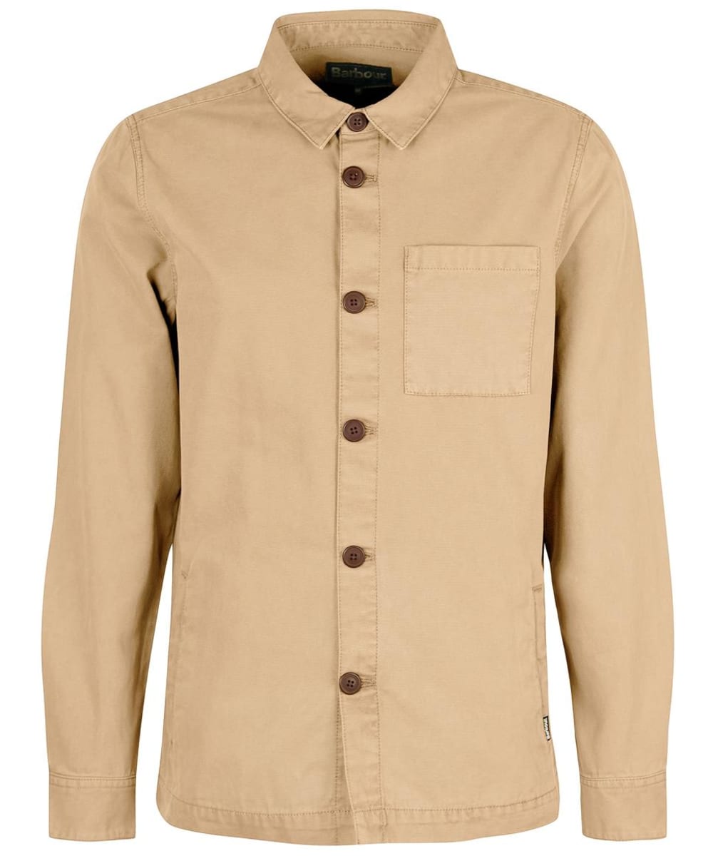 View Mens Barbour Washed Overshirt Washed Stone UK L information