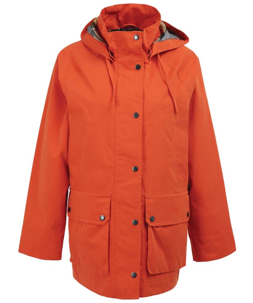 View Womens Barbour Lowland Beadnell Waterproof Jacket Fire Dress Tartan UK 18 information
