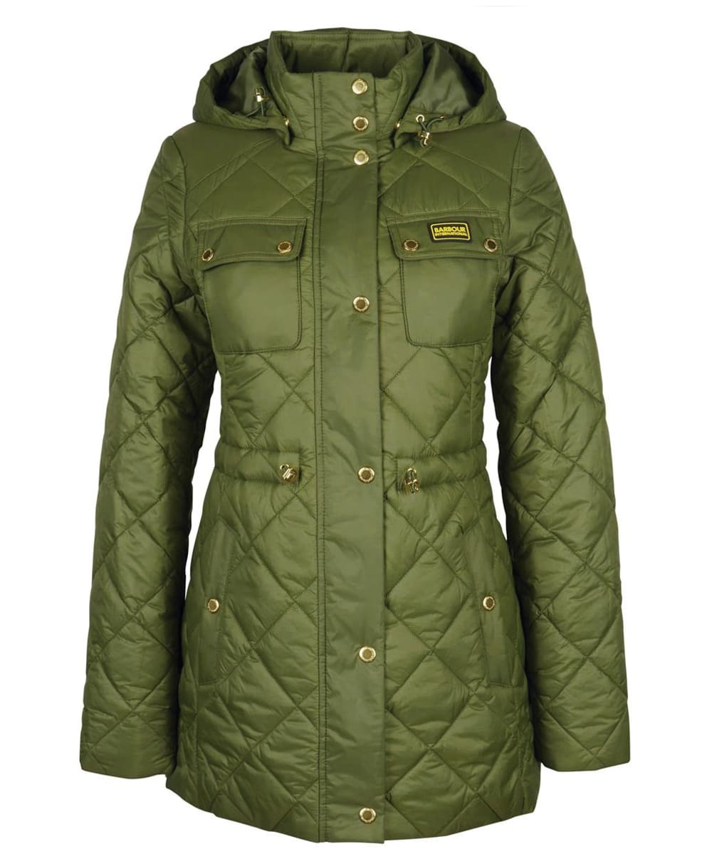 View Womens Barbour International Avalon Quilted Jacket Midnight Green UK 12 information