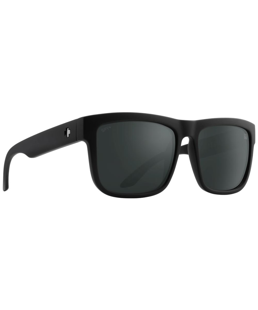 View SPY Discord Sunglasses Matte Black Happy Bronze Polar With Blue Spectra Mirror Soft Matte Black One size information