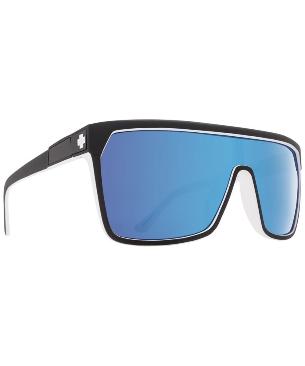 View SPY Flynn Sunglasses Happy Gray Green With Light Blue Spectra Mirror Whitewall One size information