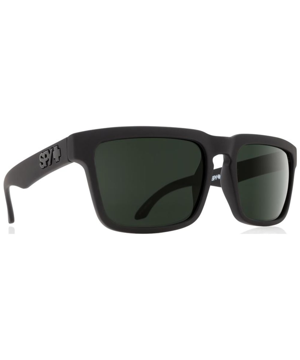 View SPY Helm Sunglasses Soft Matte Black Happy Gray Green Soft Matte Black One size information