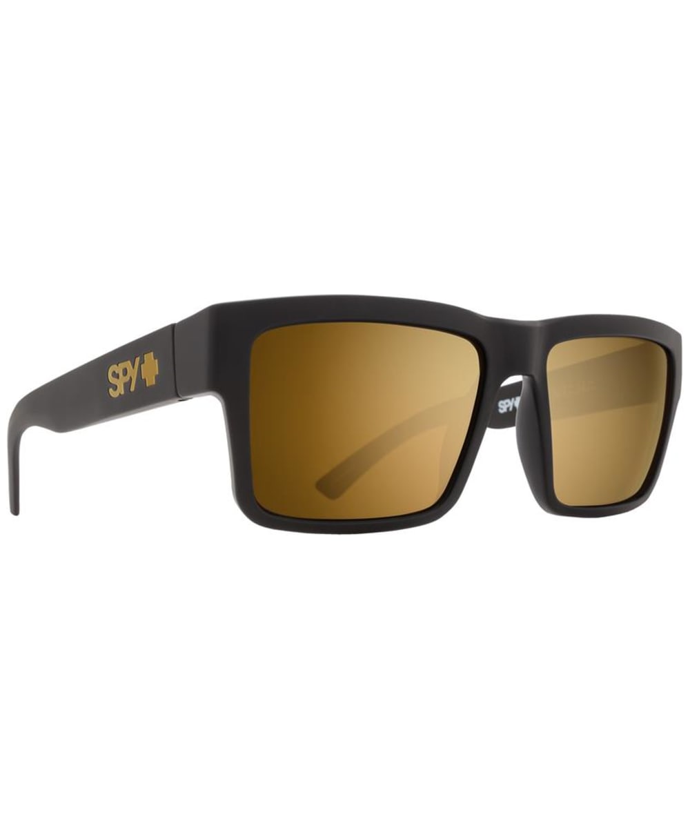 View SPY Montana Grilamid Sports Sunglasses Happy Bronze With Gold Spectra Mirror Lens Soft Matte Black One size information