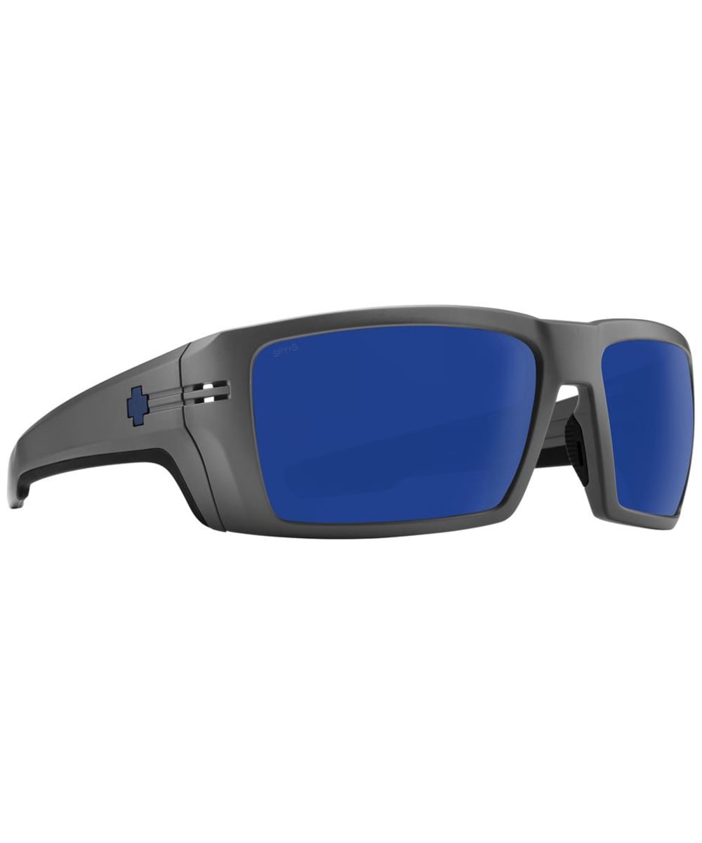 View Spy Rebar ANSI Sports Sunglasses Happy Gray Green Polar Dark Blue Spectra Mirror Lens Matte Gunmetal One size information