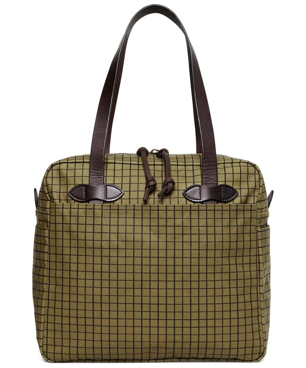 View Filson Water Resistant Tin Cloth Tote Bag With Zipper Flyway Green 25L information