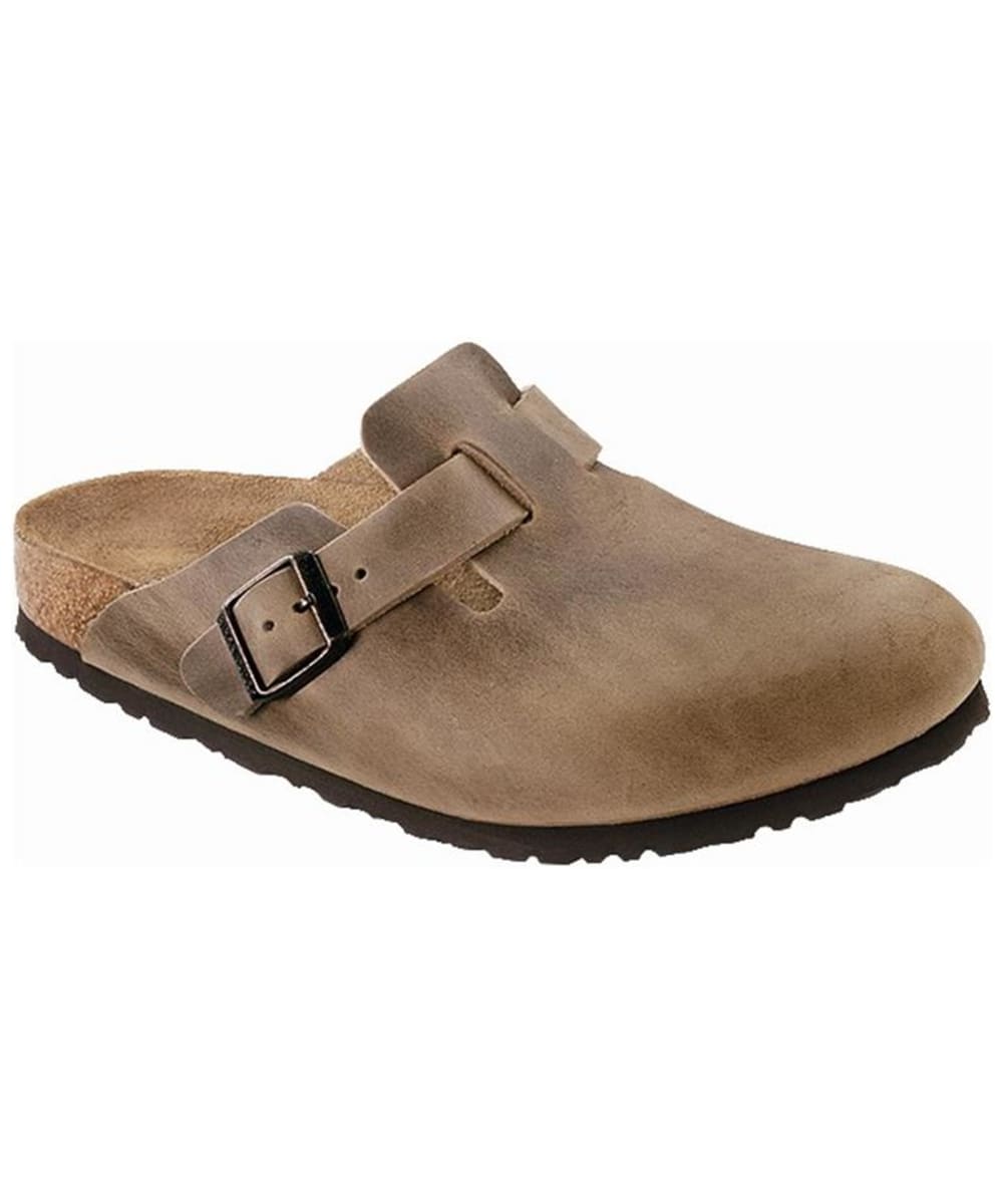 View Birkenstock Boston Oiled Leather Clogs Regular Footbed Tobacco Brown UK 45 information