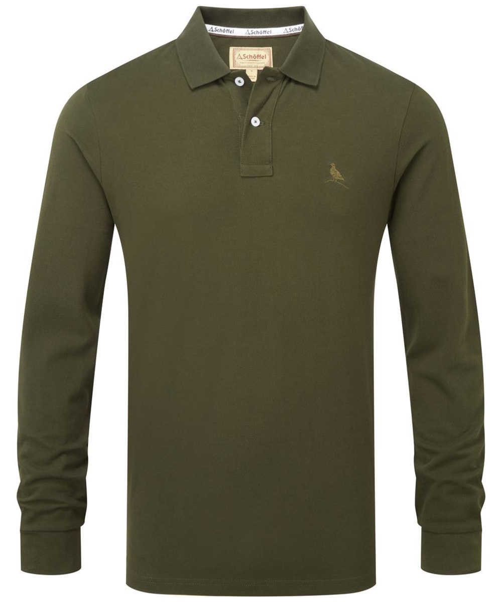 View Mens Schöffel St Ives Long Sleeve Polo Shirt Forest UK S information
