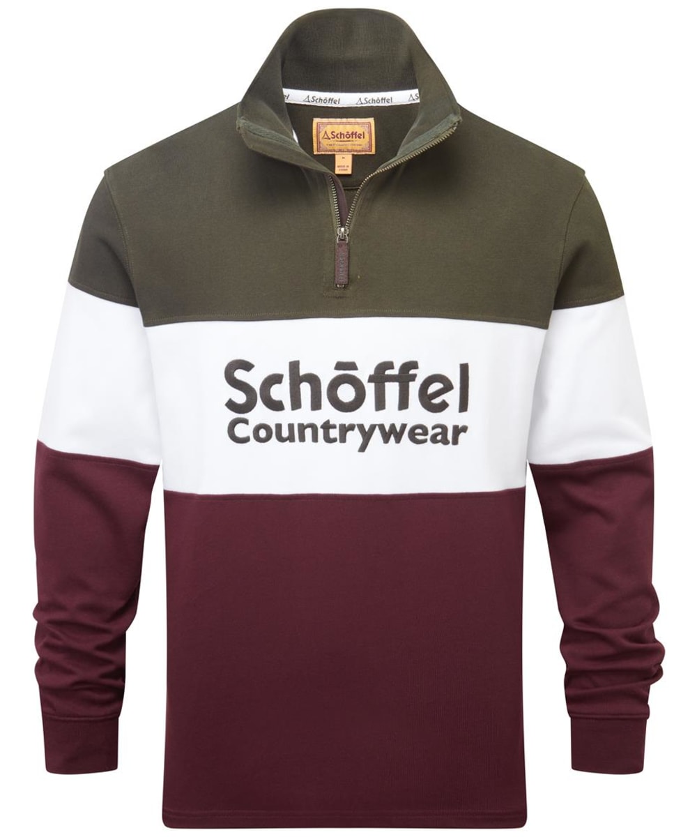 View Schoffel Exeter Heritage 14 Zip Rugby Shirt Wine UK M information