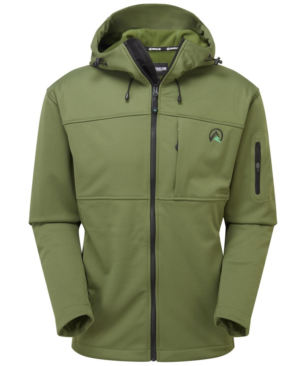 View Mens Ridgeline Ascent Water Resistant Softshell Jacket Field Olive M information