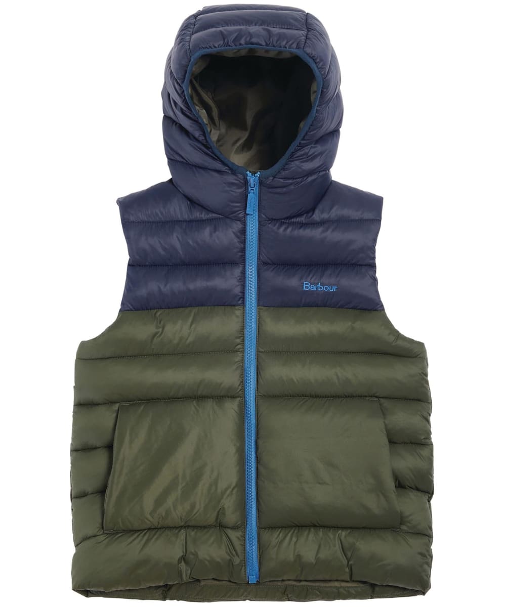 View Boys Barbour Roker Gilet 1015yrs Olive 1415yrs XXL information