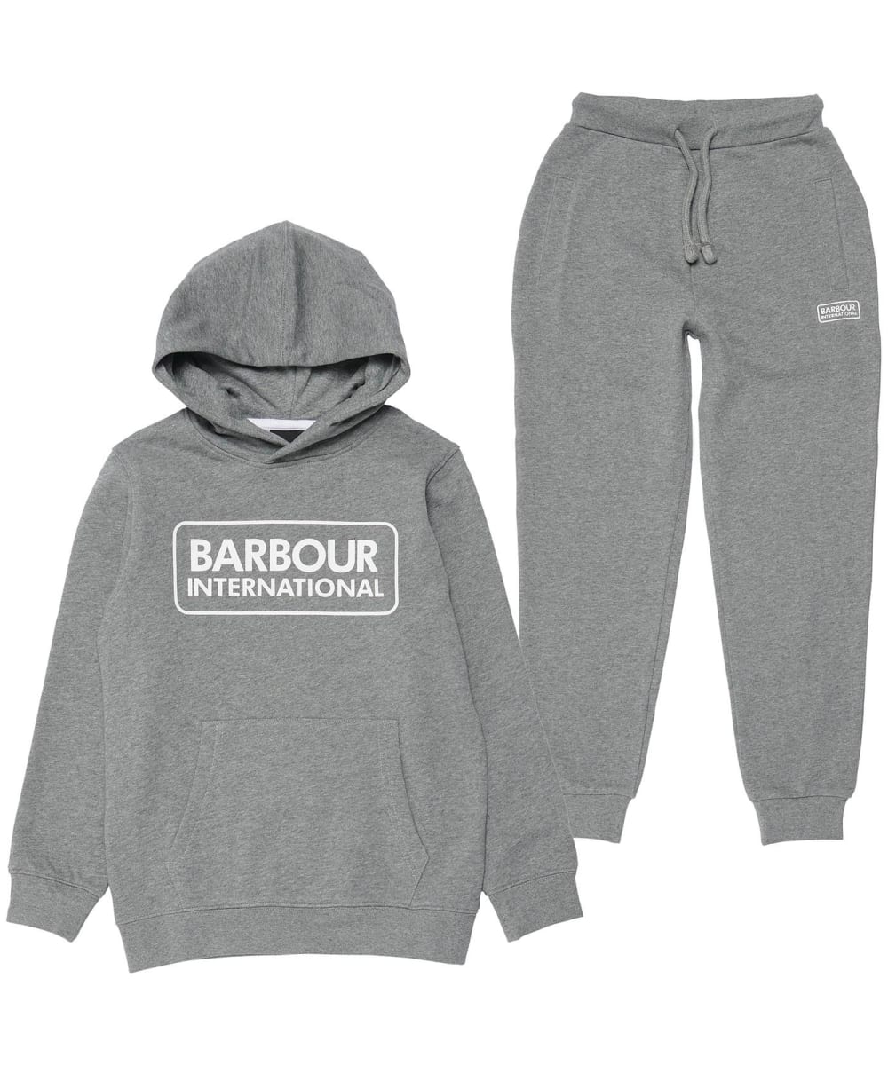 View Boys Barbour International Staple Tracksuit 69yrs Anthracite Marl 67yrs S information