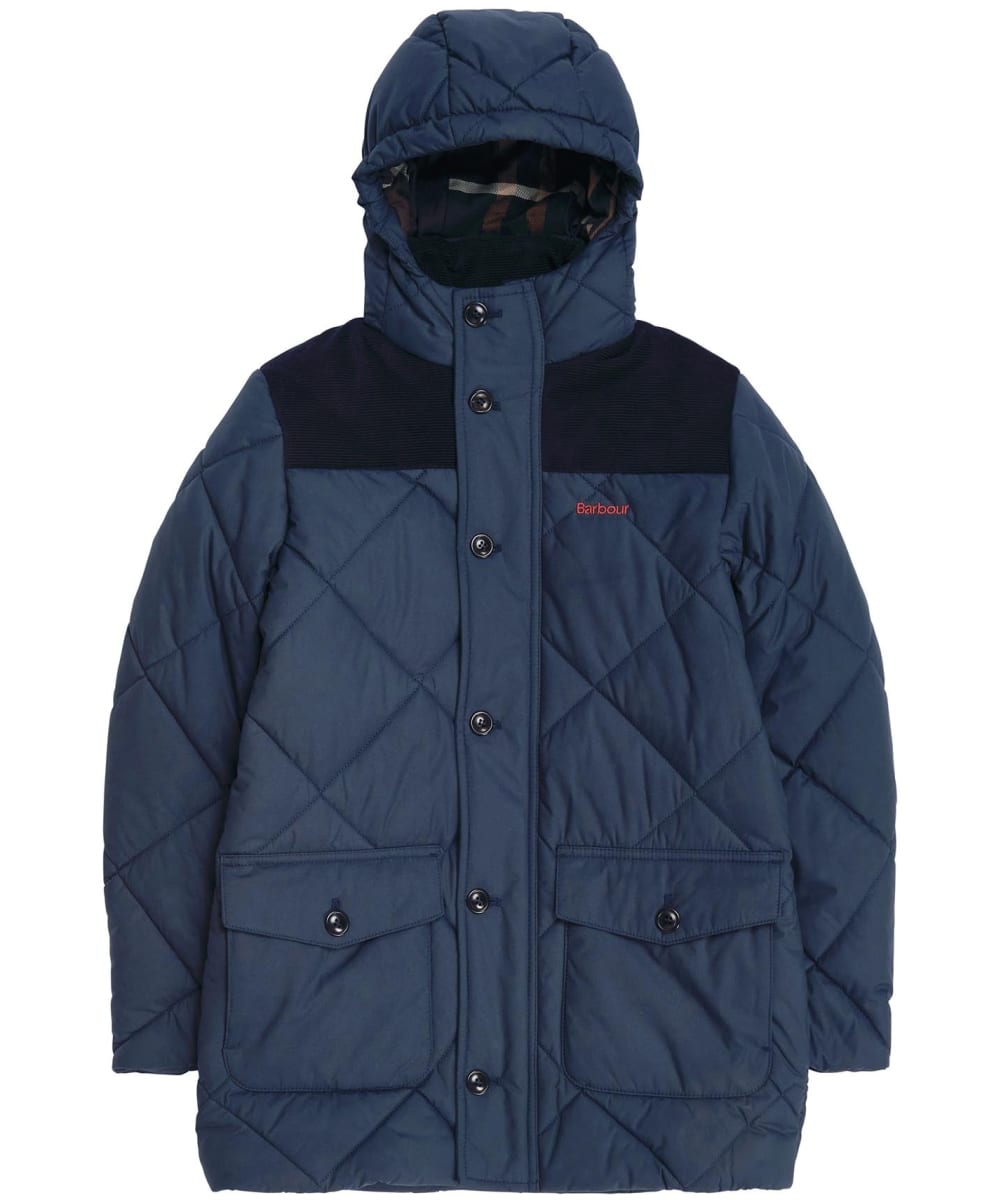 View Boys Barbour Elmwood Quilted Jacket 1015yrs Navy 1213yrs XL information