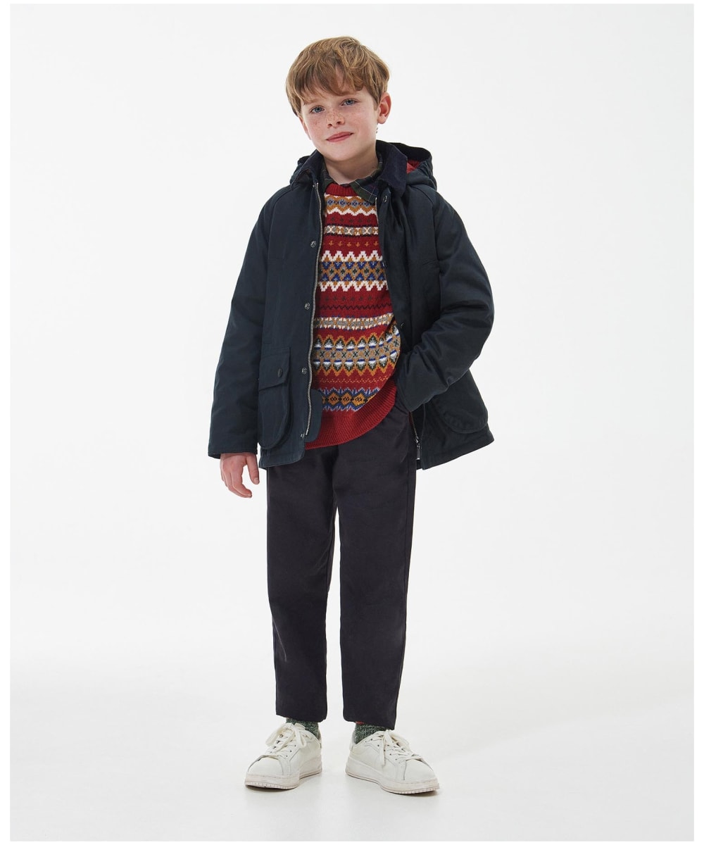 Barbour wax jacket kids Blue shop