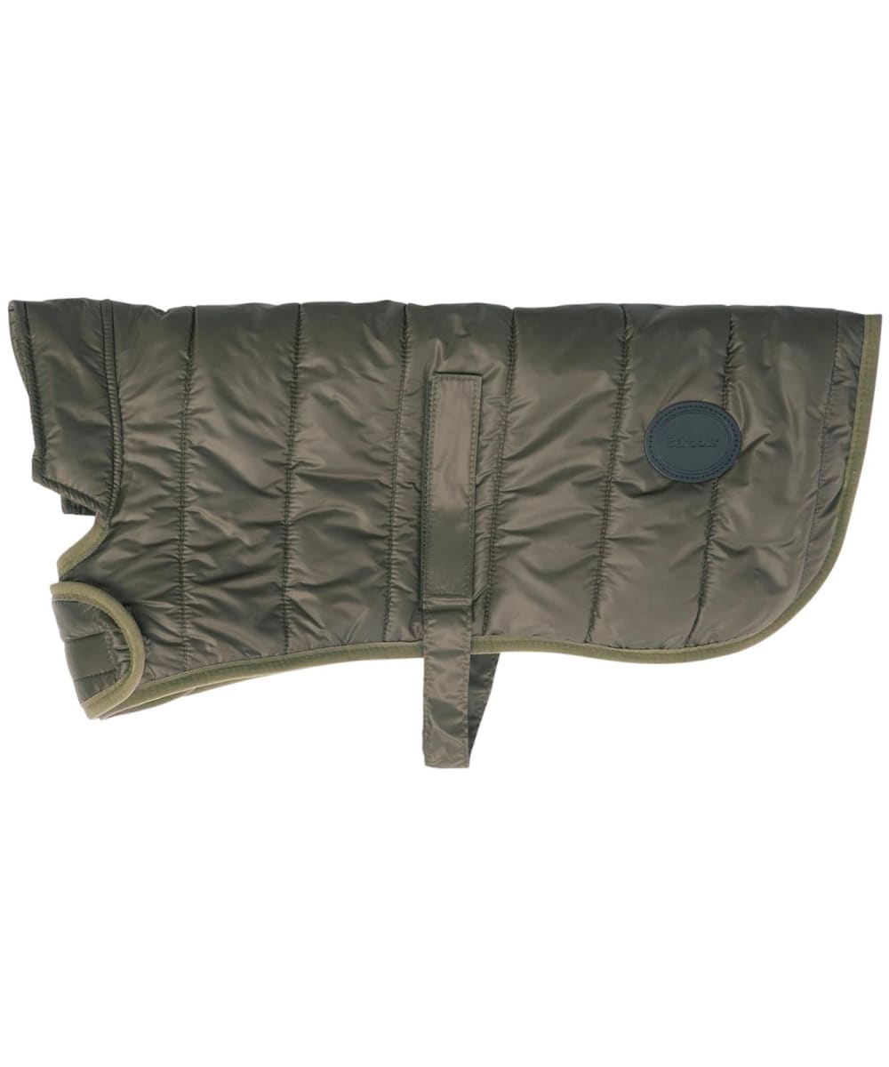 View Barbour Baffle Quilted Dog Coat Dark Olive S information