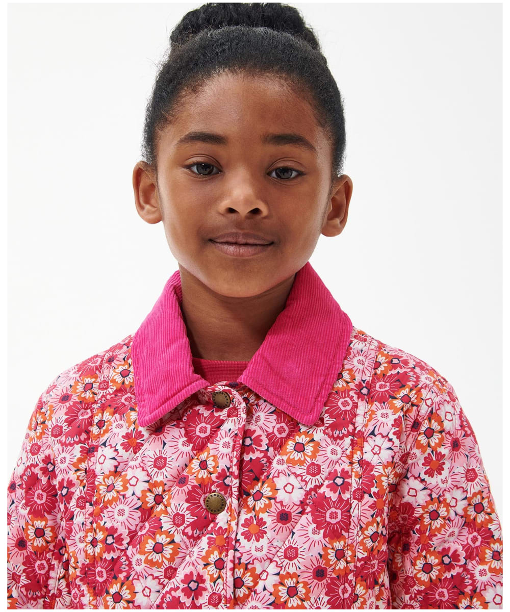 Girl s Barbour Patterned Liddesdale Quilted Jacket 10 15yrs