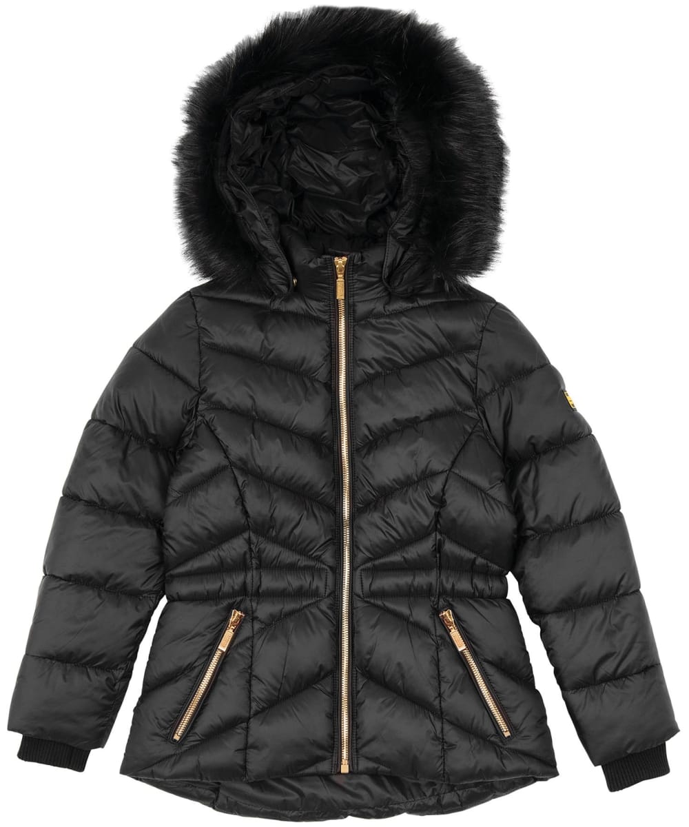 View Girls Barbour International Island Quilted Jacket 1015yrs Black 1213yrs XL information