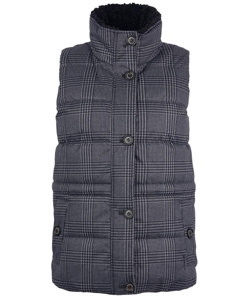View Womens Barbour Herring Gilet Grey Prince Of Wales Check UK 20 information