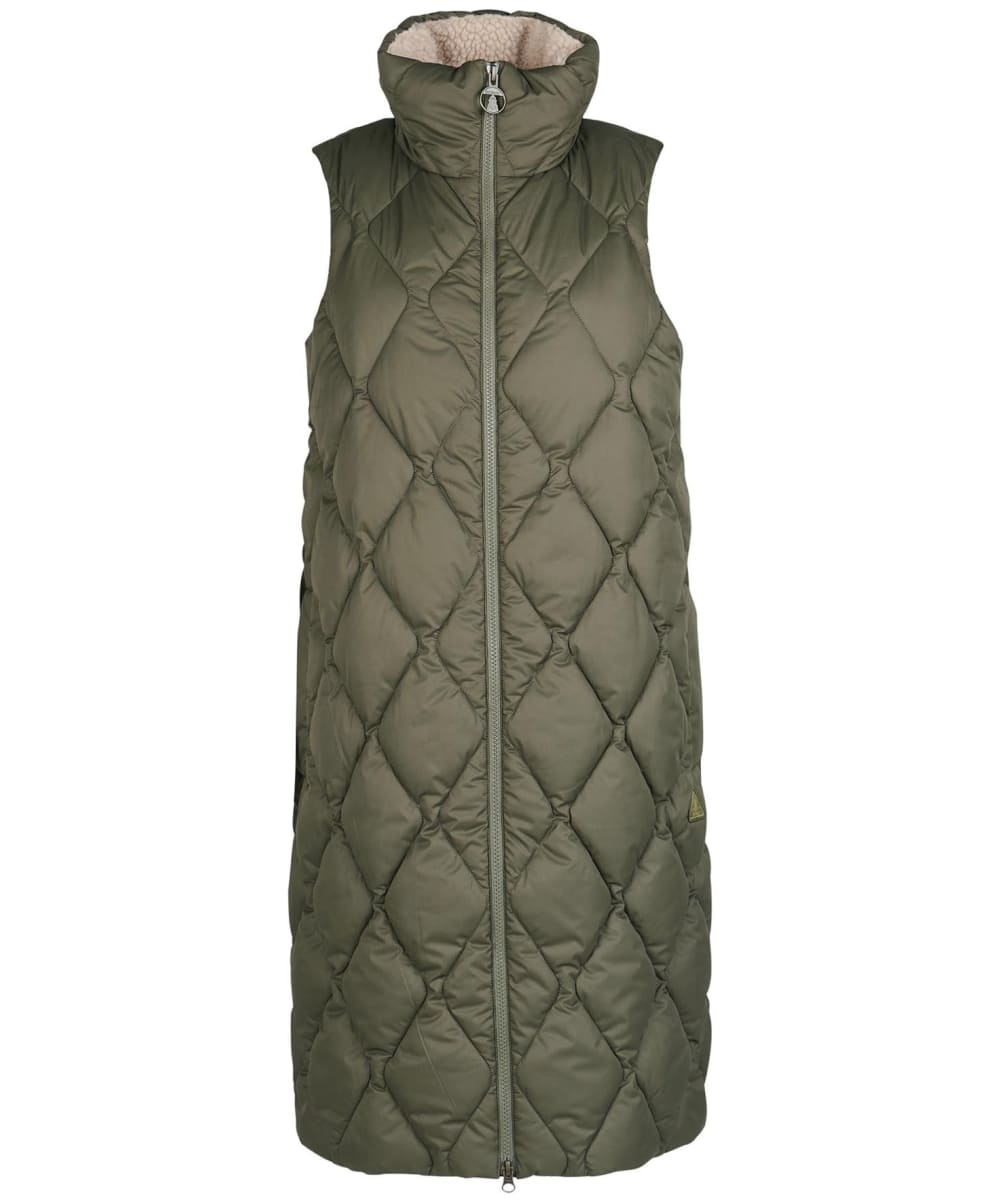 View Womens Barbour Samphire Longline Quilted Gilet Deep Olive UK 8 information