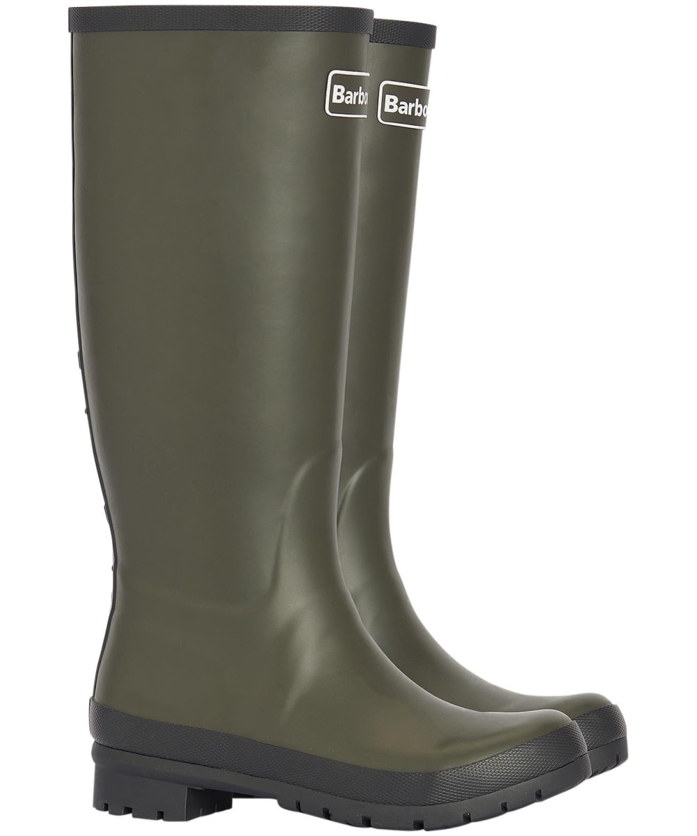View Womens Barbour Abbey Wellington Boots Olive UK 9 information