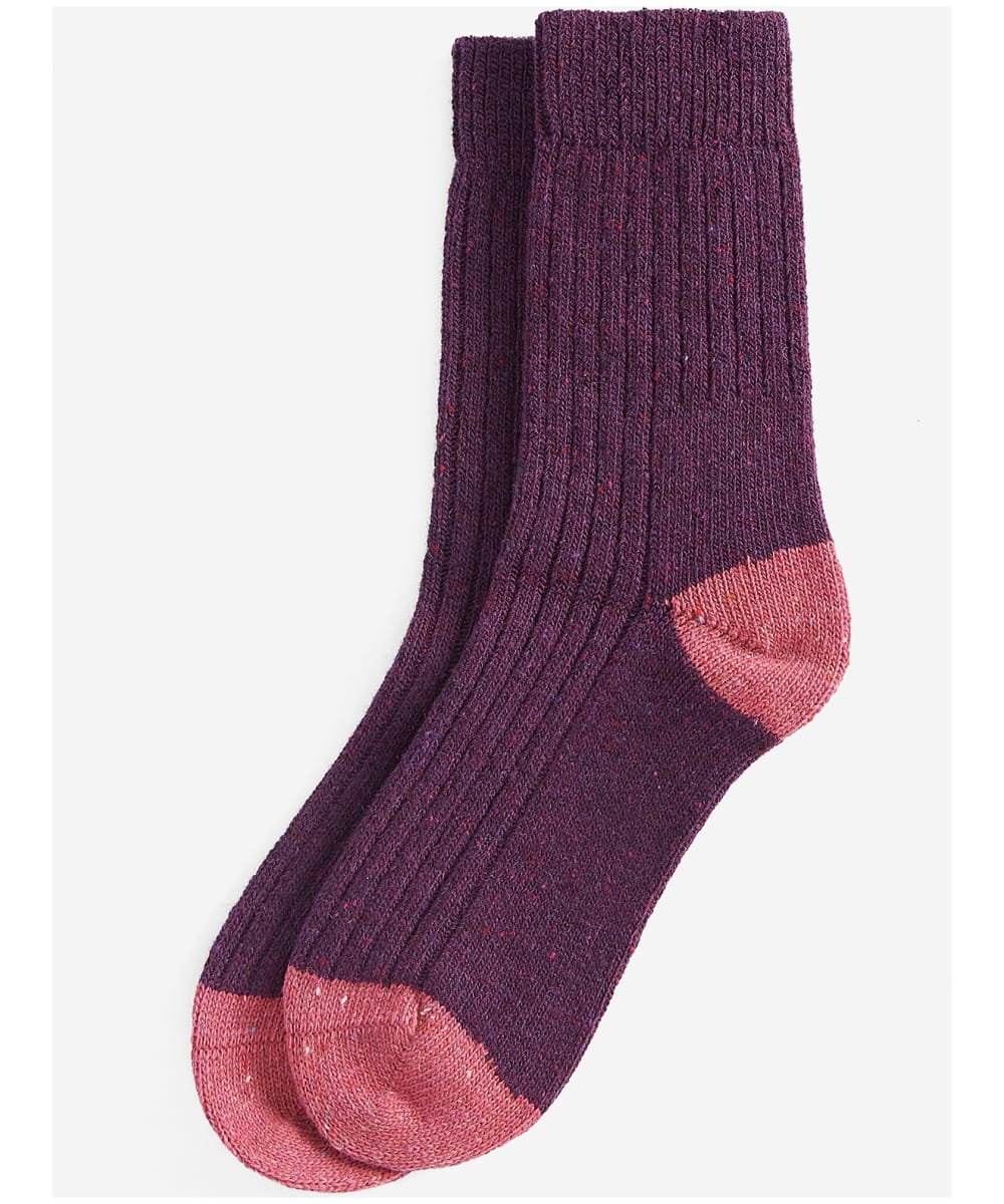 View Womens Barbour Houghton Socks Berry M 35 UK information
